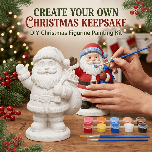 - 🎨 Beginner-Friendly DIY Christmas Figurine Painting Kit | Create Your Own Festive Holiday Decorations 🎄💕