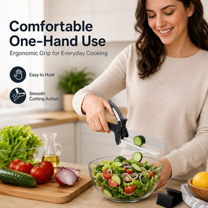 2-in-1 Kitchen Scissors with Cutting Board – Stainless Steel Food Cutter