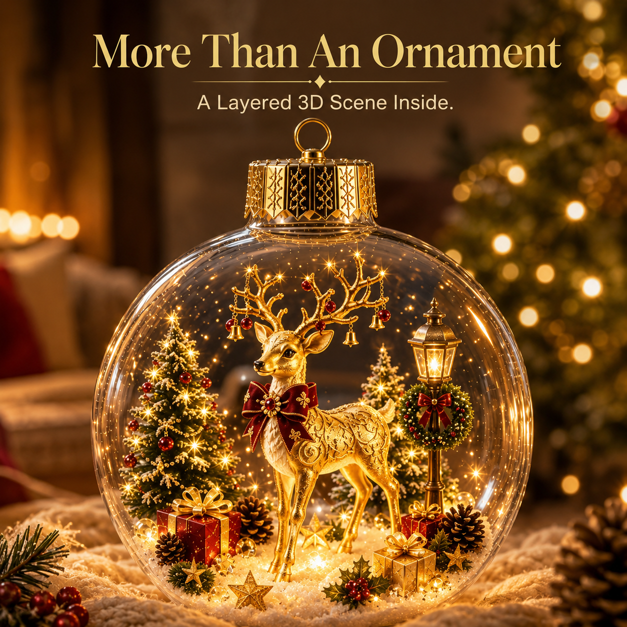 🎄 3D Miniature Christmas Globe Hanging Ornaments – 8 Collectible Scenes ✨