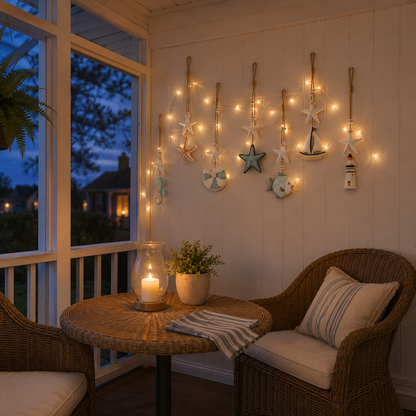 🌊✨ Seaside Glow Wall Hangings — Set of 7 🏡💙 Bring the Quiet Charm of the Coast Into Your Home 🌴🐚