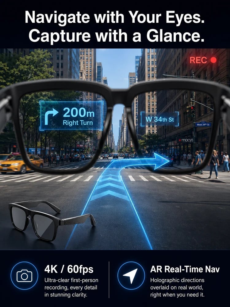 AI Smart Bluetooth Glasses