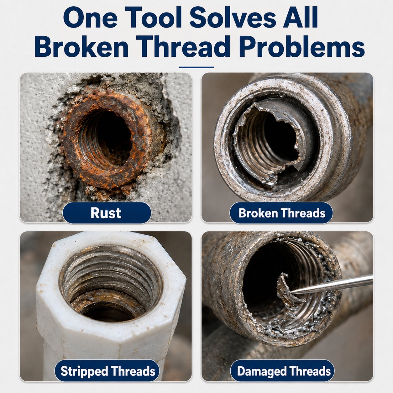 🛠️ Broken Pipe Thread Extractor | Fast Drill-Powered Broken Fitting Removal Tool
