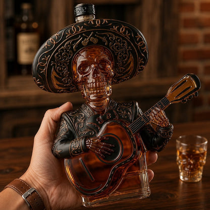 💀 El Mariachi's Soul – Mexican Mariachi Skeleton Decanter Set