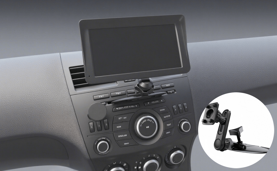 🚗 Adjustable CD Slot CarPlay Mount with 360° Rotation