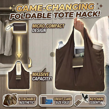 🛍️ Fold & Go! Keychain Tote Bag – Your Pocket-Sized Shopping Hero ♻️✨