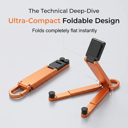 💯🔥HOT SALE 50% OFF🎁📱Mini Aluminum Phone Stand Keychain Foldable Desktop Holder – Small Gadget, Big Convenience✨