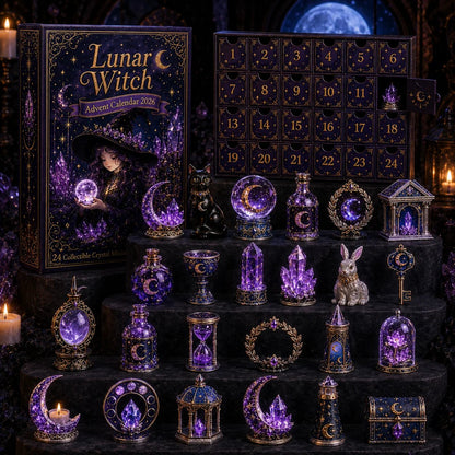 🏆Limited Time Sale 49% OFF🎄🔮Lunar Witch Advent Calendar 2026 – 24 Enchanted Crystal Miniatures for a Magical Moonlit Countdown