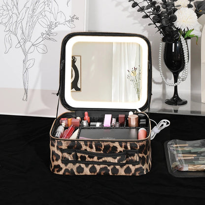 💄Portable LED Makeup Mirror – 3 Color Light Settings