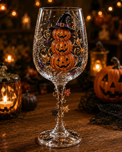 🔥LAST DAY 50% OFF - 🎁 Halloween 3D Wine Glass Collection Gift Box Set – 6 Spooky Collectible Designs 🎃🍷