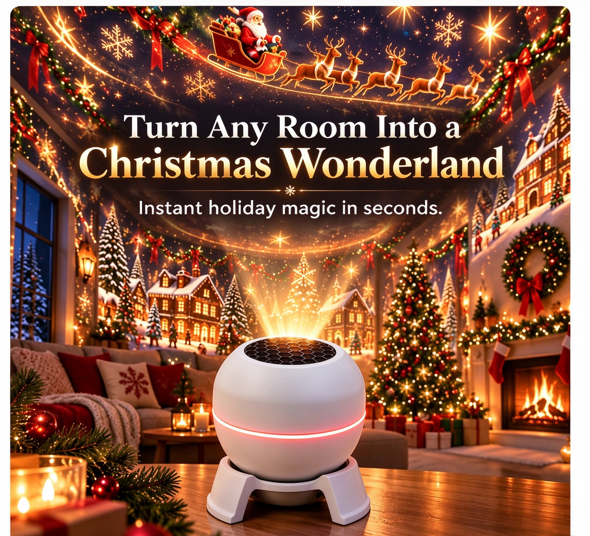 ✨ Christmas Wonderland Projector – Fill Your Home With Holiday Magic 🎄