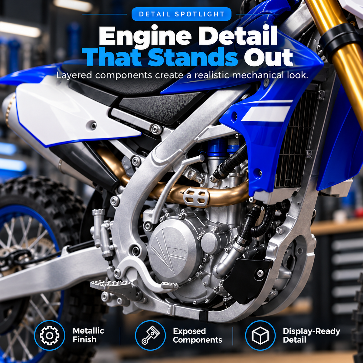 🏁 DIY Motocross Dirt Bike Model Kit – Build & Display 🏍️