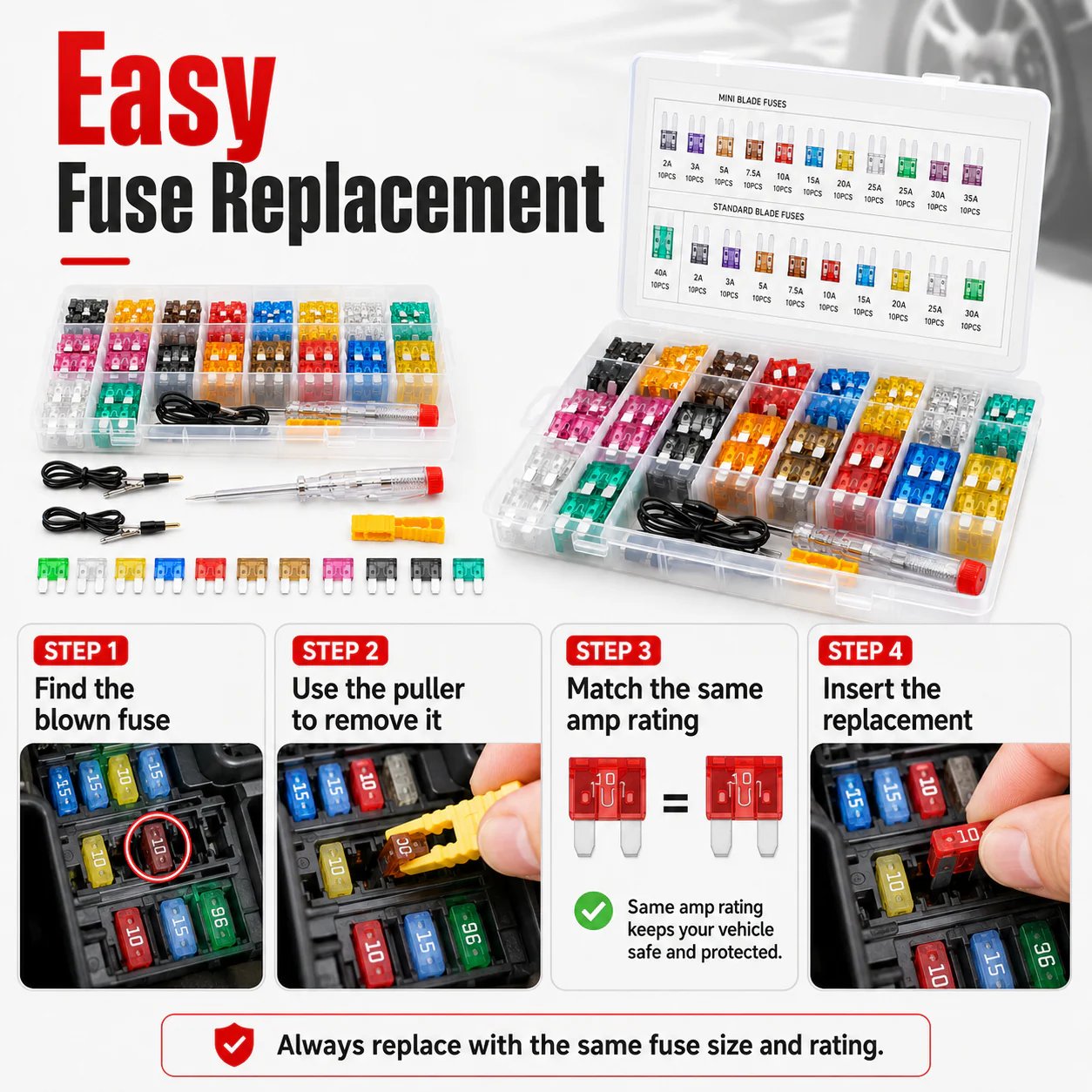 🔥Hot Sale 49% OFF🚗Car Fuse Assortment Kit