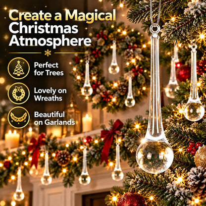 🎄💎✨ Crystal Teardrop Ornaments — Add Sparkle to Your Christmas!