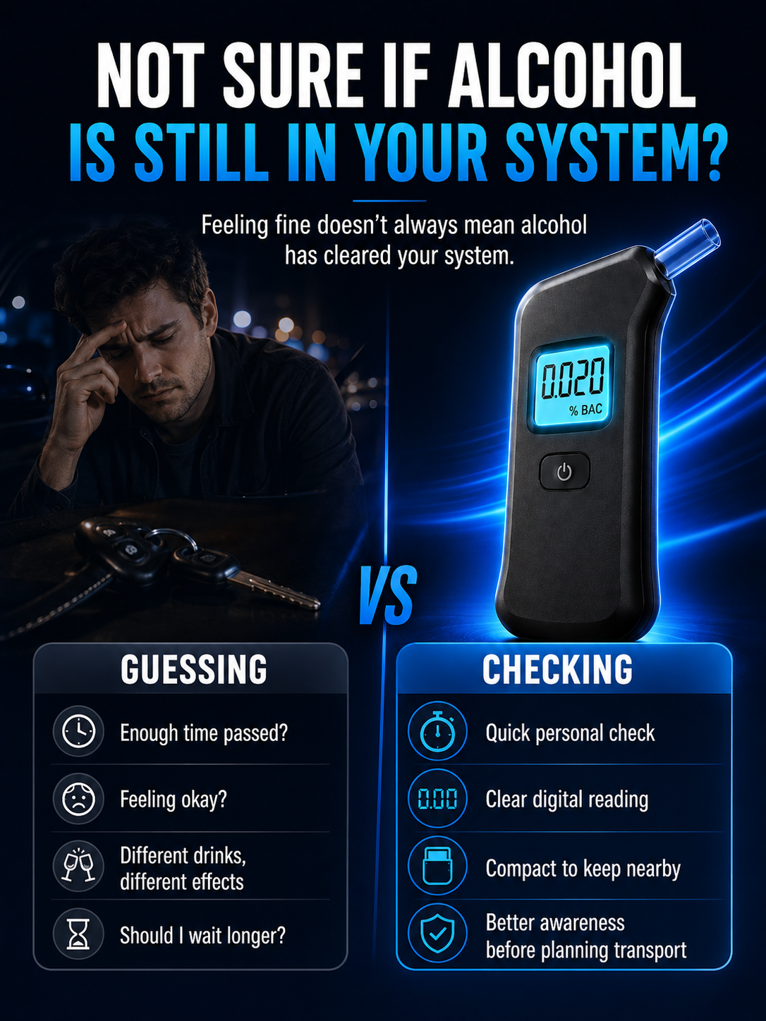 🍷🚫Portable breath alcohol tester