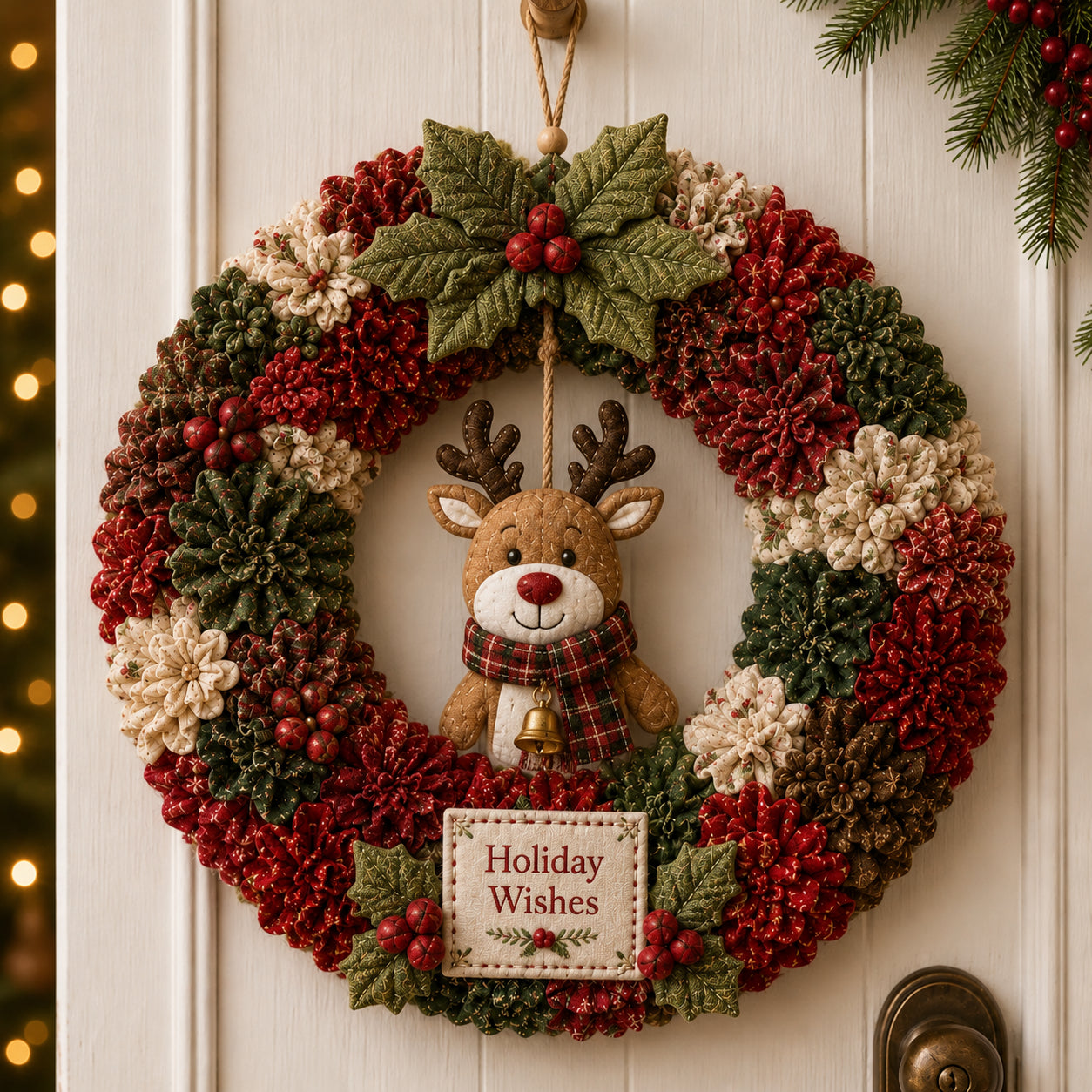 🔥49% Off Last Day - 🔥🎄 3D Fabric Poke Wreath DIY Kit