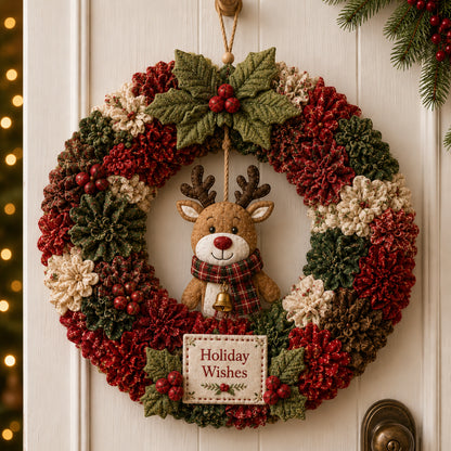 🔥49% Off Last Day - 🔥🎄 3D Fabric Poke Wreath DIY Kit