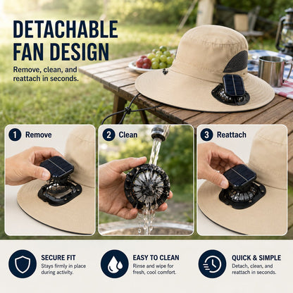 ☀️ Solar Fan Cooling Hat|Solar Powered Summer Cooling Hat