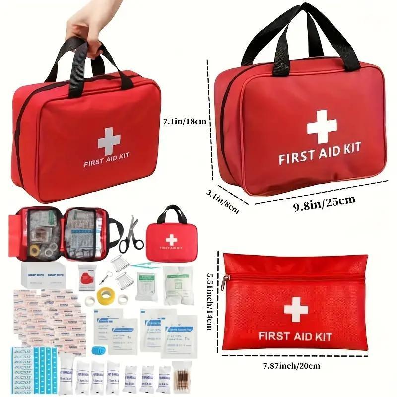 🏕️ 160-Piece First Aid Kit – Compact Emergency Medical Kit for Home, Car & Outdoor Travel