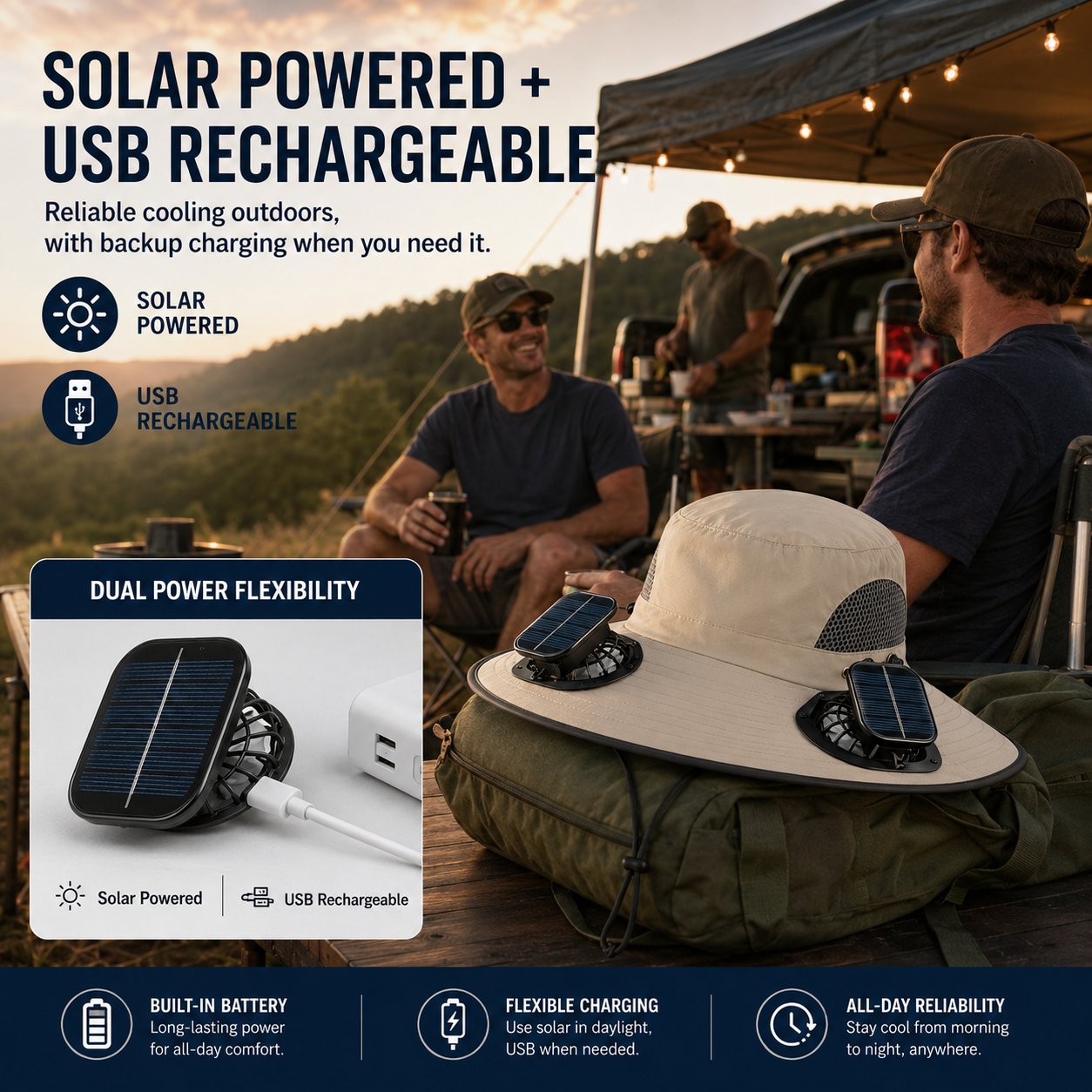 ☀️ Solar Fan Cooling Hat|Solar Powered Summer Cooling Hat