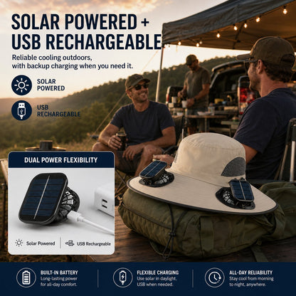 ☀️ Solar Fan Cooling Hat|Solar Powered Summer Cooling Hat