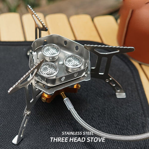 📢📢49% OFF !! ⏰Camping Gas Burner – 5800W, Piezo Ignition, Windproof 🔥