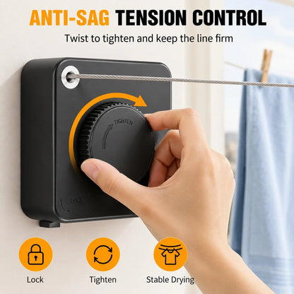 ✨Retractable Stainless Steel Clothesline – Dry More, Save Space