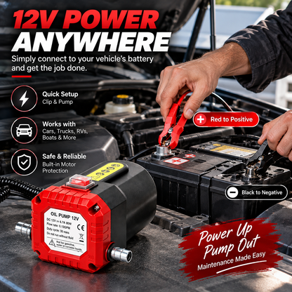 🔥 🔧 12V 80W Electric Oil Extractor Pump – Fast, Cleaner Oil Changes