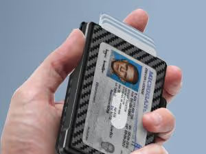 🔥Minimalist Pop-Up Wallet for Men – RFID Blocking Aluminum Card Holder , ID Window & Leather Front Pocket