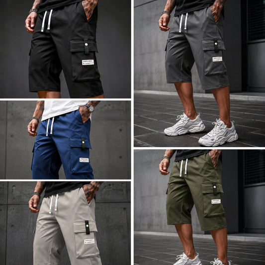 ⏳LAST DAY SALE 57% OFF !!📢Men's Casual Drawstring Capri Cargo Pants 🔥Buy 2 Get Free Shipping !