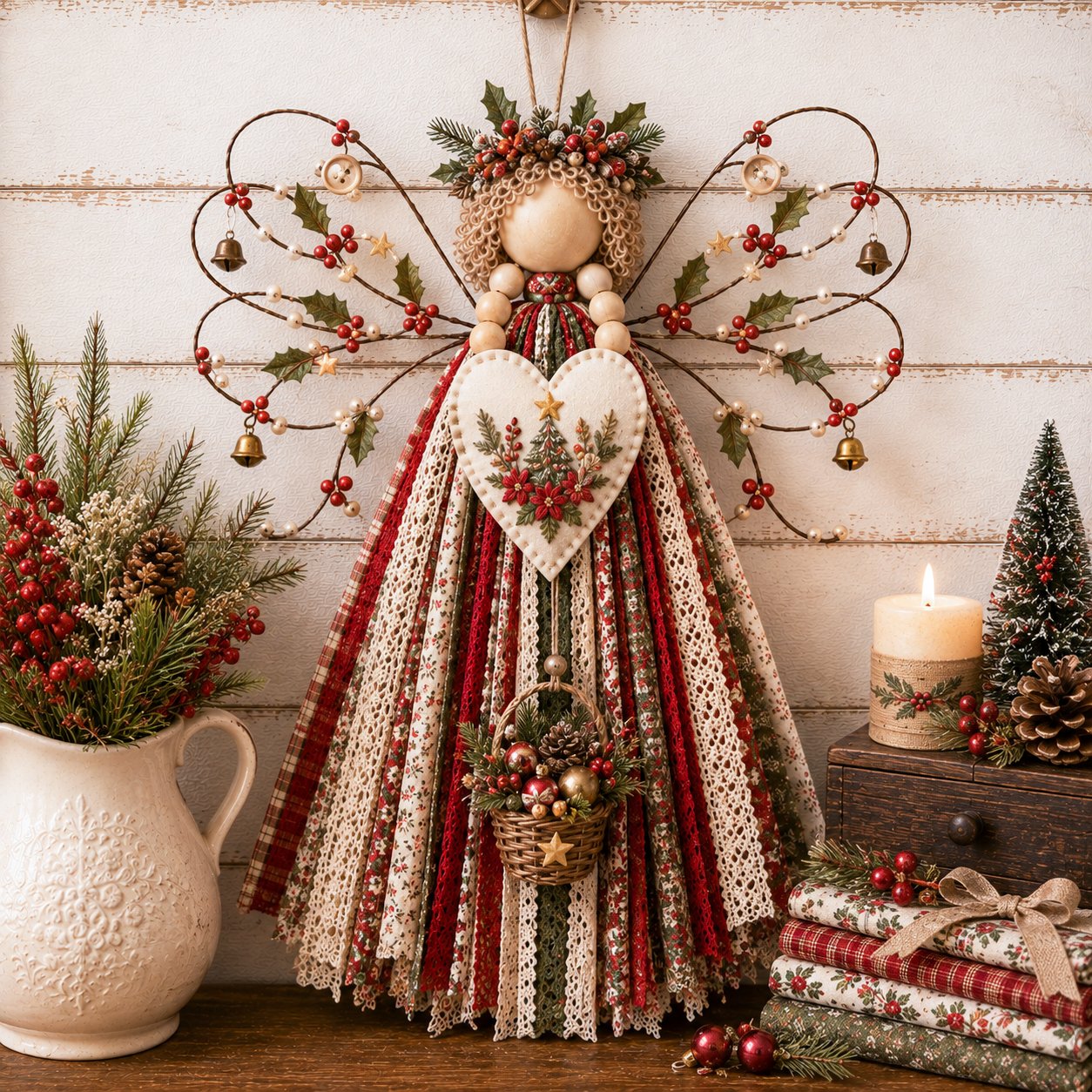 🪽 Angel Fabric Hanging DIY Kit – Create a Beautiful Handmade Angel Decoration