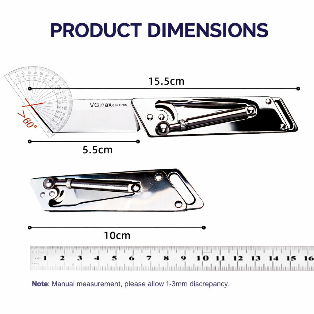 VGMAX All Stainless Steel Folding Pocket Knife