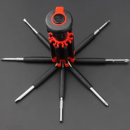 🎉📢📢40% OFF !! ⏰ 8-in-1 Folding Screwdriver – Built-In LED Work Light & Flashlight