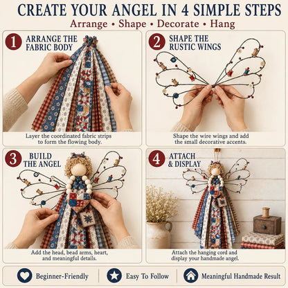 🪽 Angel Fabric Hanging DIY Kit – Create a Beautiful Handmade Angel Decoration