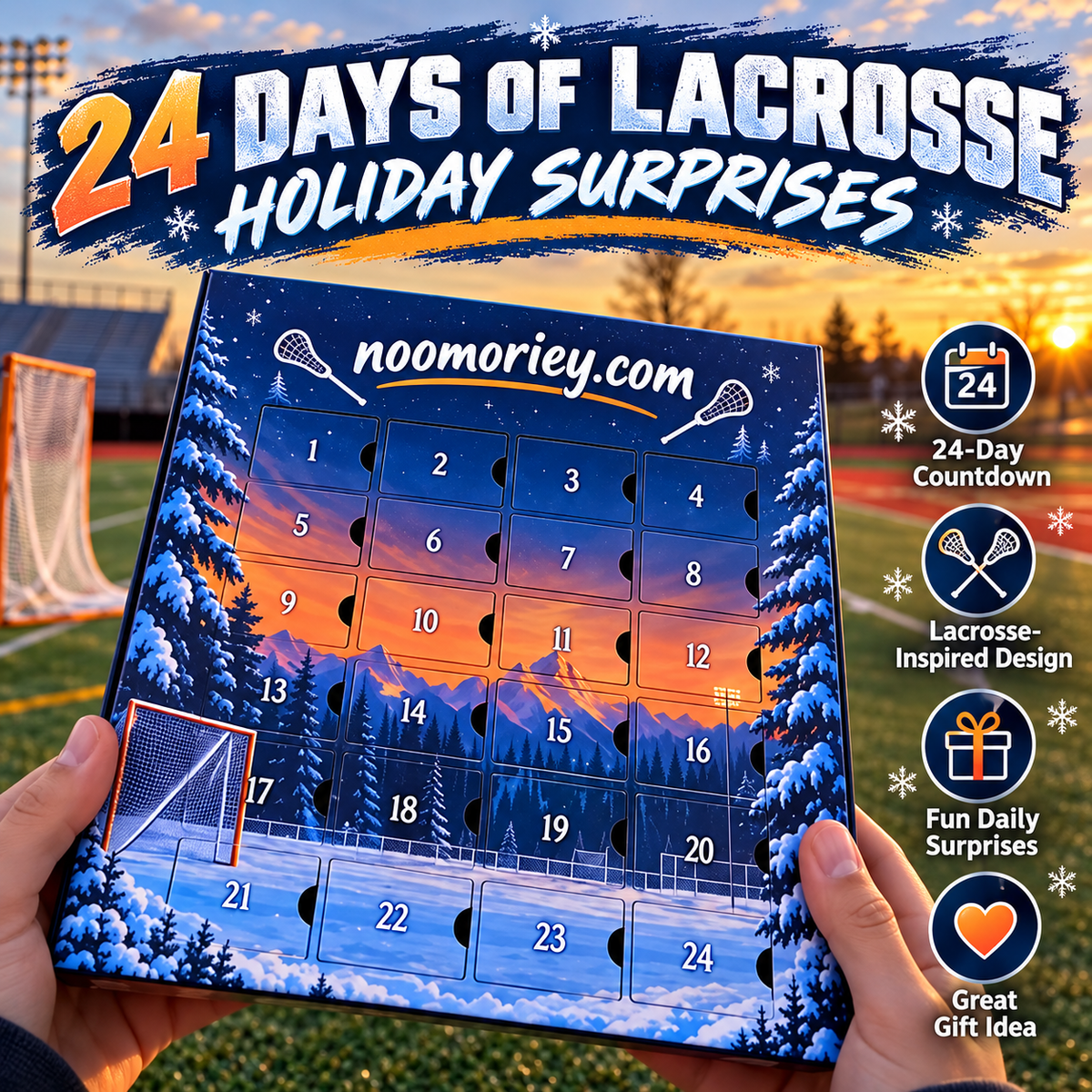 🥍🎄 Lacrosse Christmas Countdown – 24-Day Advent Calendar for Lacrosse Fans