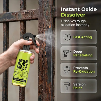 🛠Factory direct sale, genuine 50% off!✨One-click remove old rust!Iron Rust Melt Spray