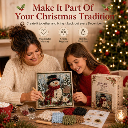 3D Snowman Christmas Art Kit