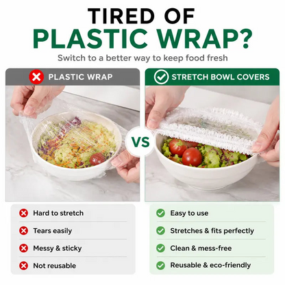 🧑‍🍳50K+ SOLD!✨🔥100PCS Disposable Stretch Food Covers for Bowls & Plates