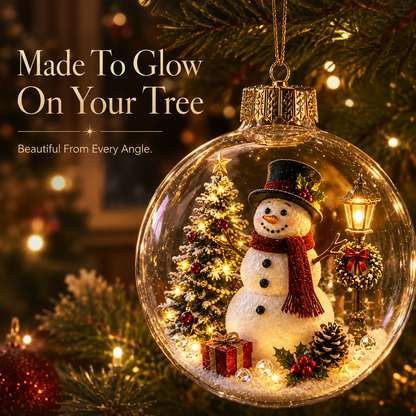 🎄 3D Miniature Christmas Globe Hanging Ornaments – 8 Collectible Scenes ✨