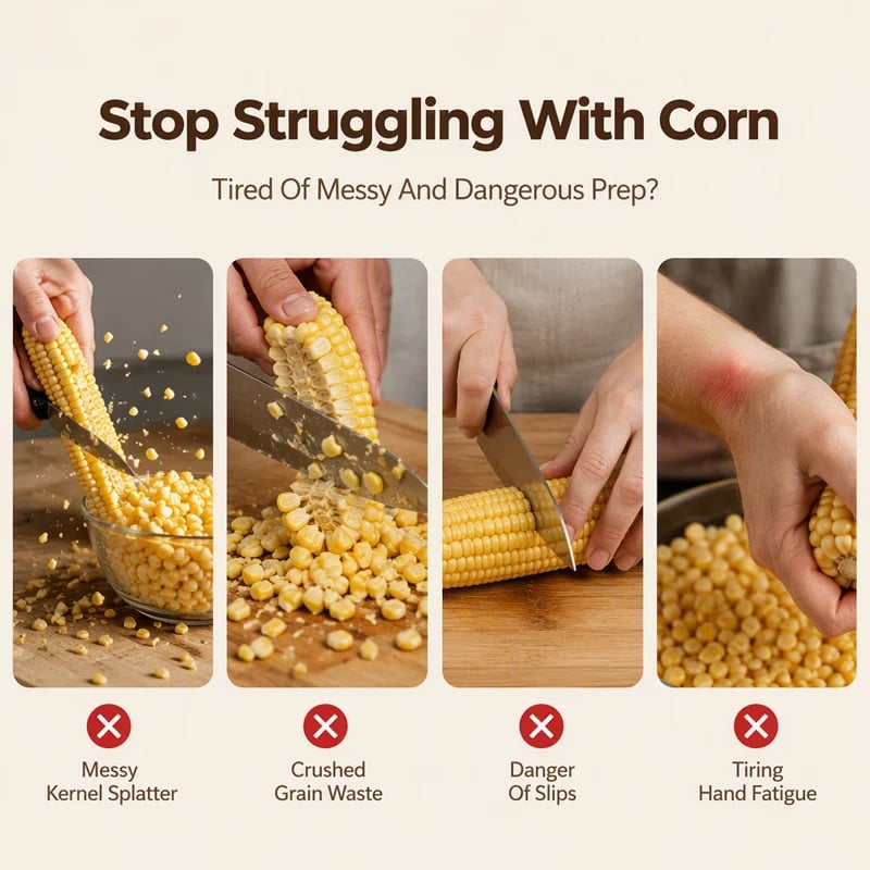🌽🔥 Fresh Corn Stripper  | Fast & Easy Corn Kernel Remover