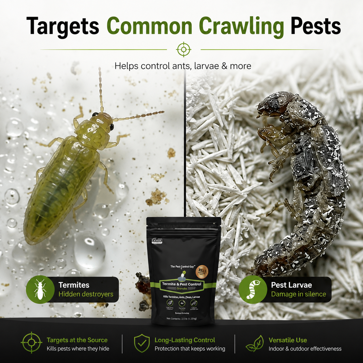 🔥 Natural Pest Control Powder for Home & Garden – Plant-Based Barrier for Ants, Roaches, Spiders & Fleas