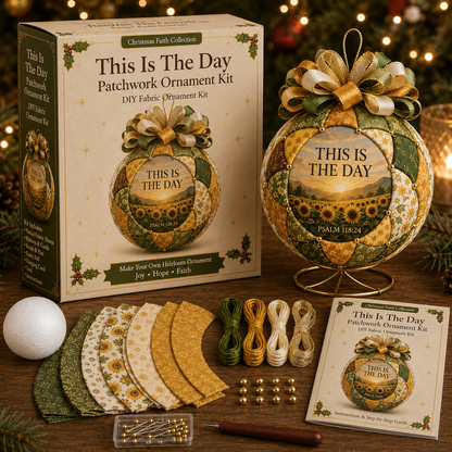 🎄 Christmas Faith Patchwork Ornament DIY Kit