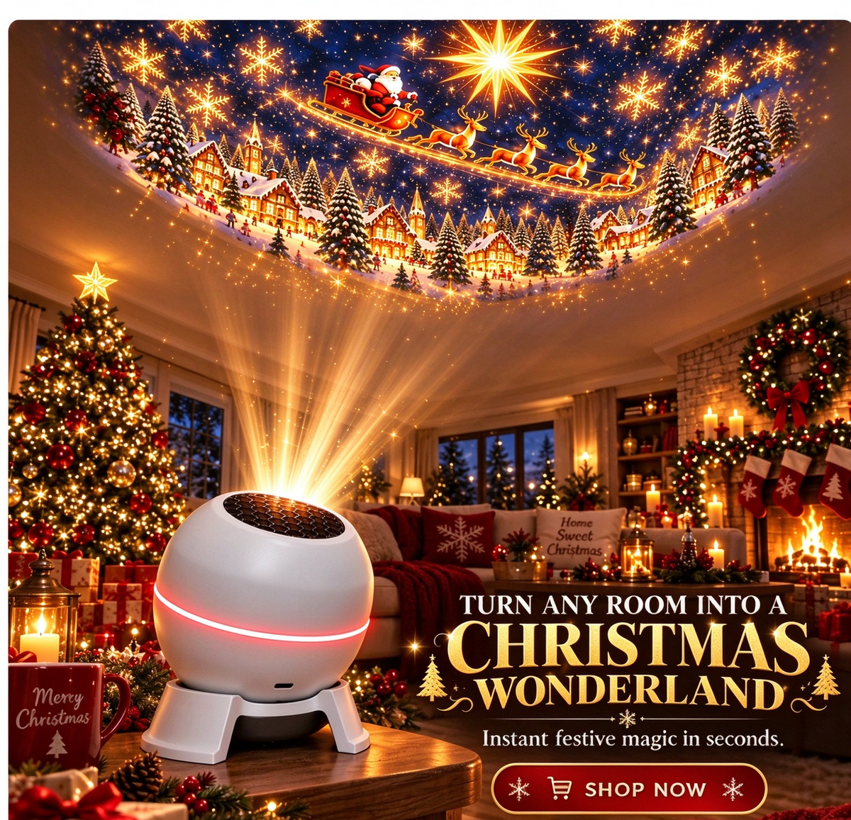 ✨ Christmas Wonderland Projector – Fill Your Home With Holiday Magic 🎄