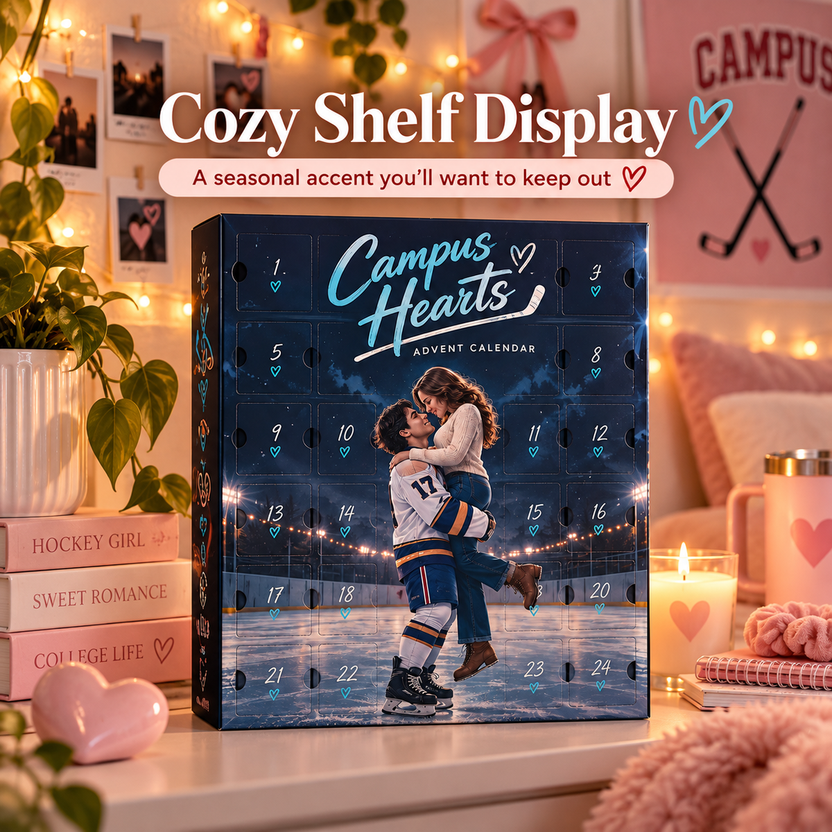 💗 50% OFF Campus Hearts Advent Calendar – 24 Days of Hockey Romance Surprises 🏒