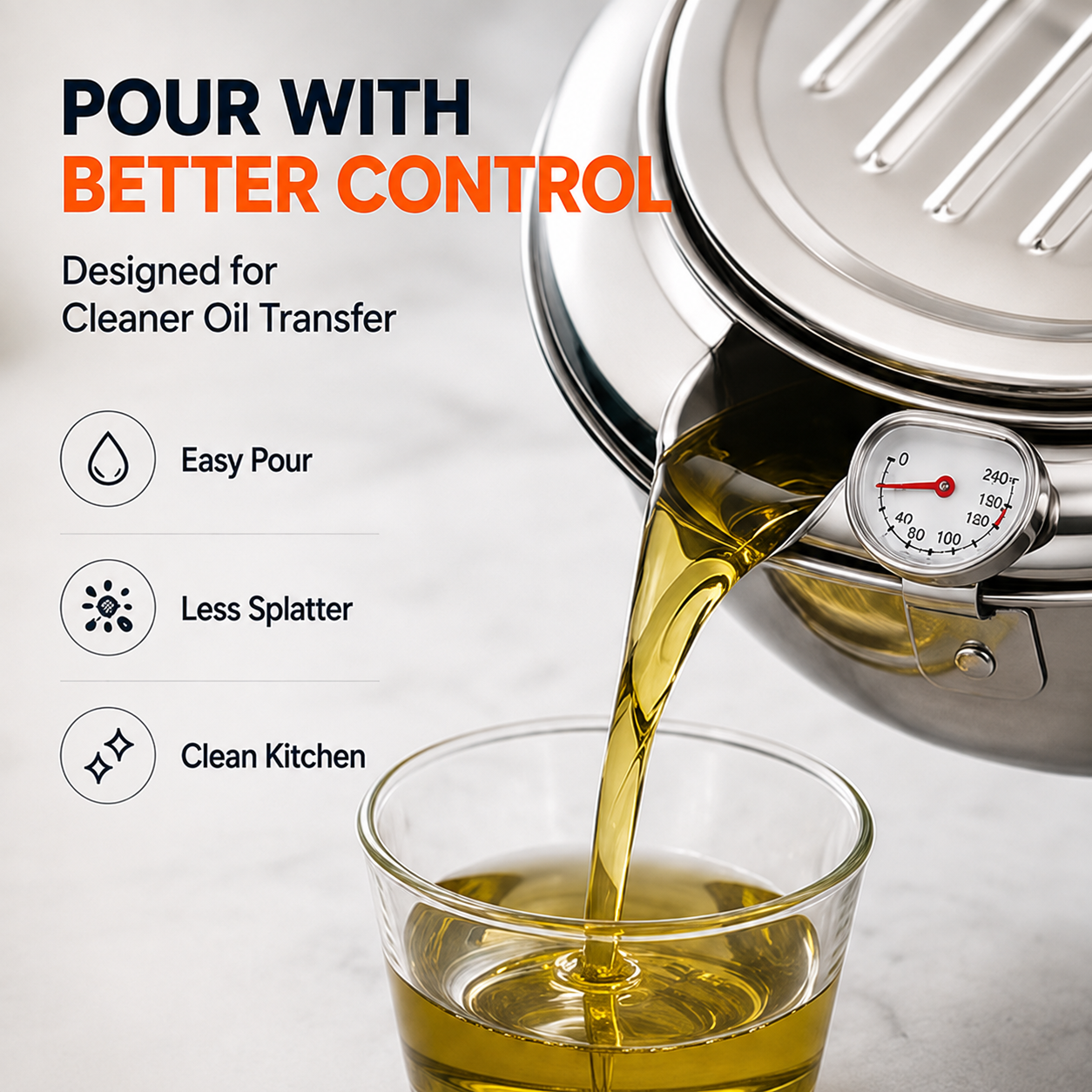 🍗 304 Stainless Steel Stovetop Deep Fryer Pot – With Thermometer 🍟
