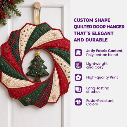 Rustic Fall Pumpkin Custom Shape Quilted Door Hanger