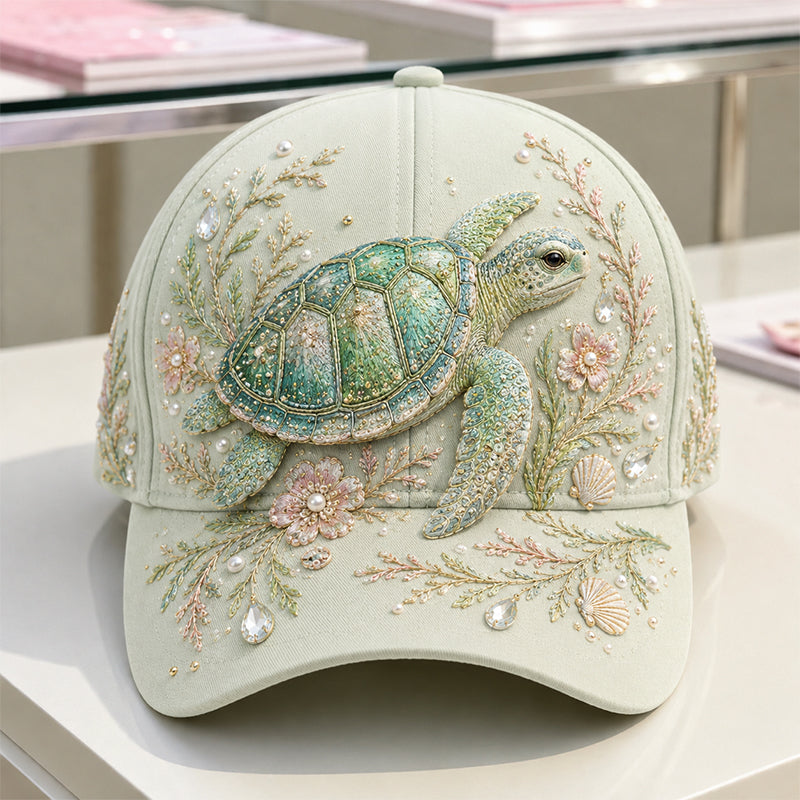 ✨The Perfect Ocean Lover Gift – 🌊 3D Ocean Creatures Embroidery Cap