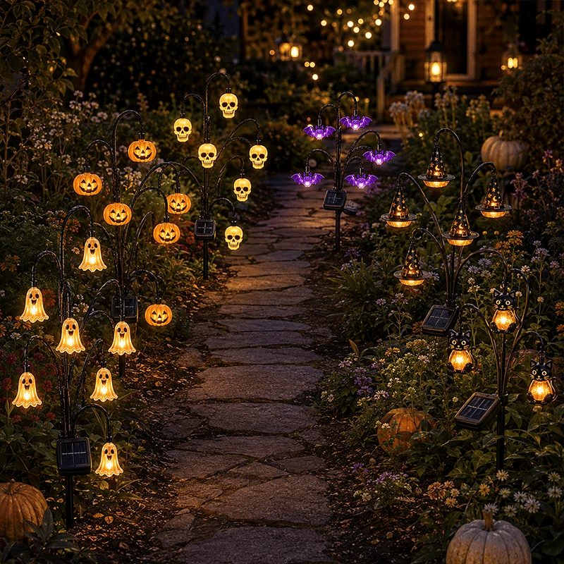 🔥 Limited Time 50% OFF 🎃✨ Halloween Solar Tree Stump Light – Add Spooky Magic to Your Garden Night! 👻🌙