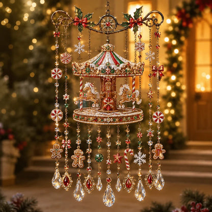 🎄 Limited-Time 50% OFF – Christmas Wind Chime with Crystal Drops🔔