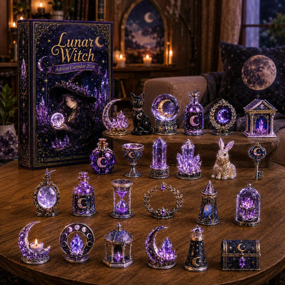 🏆Limited Time Sale 49% OFF🎄🔮Lunar Witch Advent Calendar 2026 – 24 Enchanted Crystal Miniatures for a Magical Moonlit Countdown