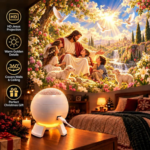 ✝️ Jesus Loves the Little Children 5D Projection Light – Fill Your Home With Christ’s Love & Heavenly Peace